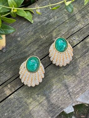 Vintage Ciner Glass Earrings